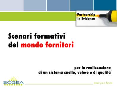 La gestione dei rapporti con i fornitori è un tema cruciale per le grandi Aziende nello scenario attuale del mercato e delle sue logiche di sviluppo. Il perfezionamento delle relazioni operative tra grandi Aziende e le