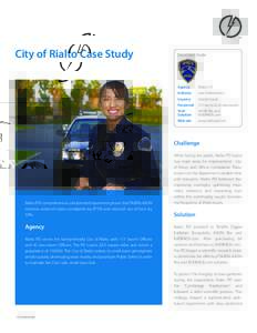 City of Rialto Case Study  Department Profile Agency