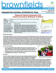 Hoquarton Natural Interpretive Trail Leads Community to Rediscover its History (September 2008)