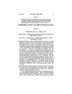 Garcetti v. Ceballos / Freedom of speech / Connick v. Myers / First Amendment to the United States Constitution / Waters v. Churchill / Ceballos / Pickering v. Board of Education / Whistleblower / Rankin v. McPherson / Law / Case law / Supreme Court of the United States