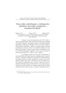 Deane, L. M.; Causey, O. R.; Deane, M. P. Notas sôbre a distribuição e a biologia dos anofelinos das regiões nordestina e amazônica do Brasil