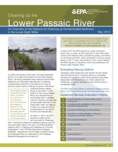 Cleaning Up the  Lower Passaic River An Overview of the Options for Cleaning up Contaminated Sediment in the Lower Eight Miles