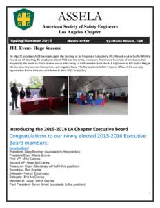 ASSE LA Chapter Spring-Summer 2015 Newsletter FINAL DRAFT