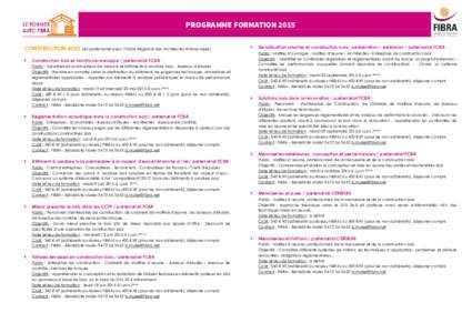 Flyer Programme Formation 2015