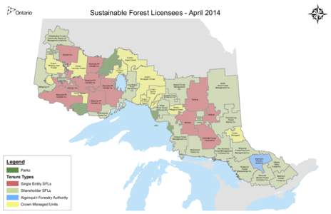 3  Sustainable Forest Licensees - April 2014 Whitefeather Forest Community Resource Management Authority