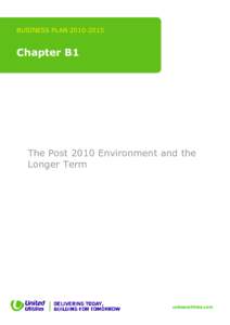 BUSINESS PLANChapter B1 The Post 2010 Environment and the Longer Term