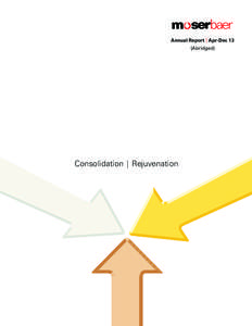 Annual Report Apr-Dec 13 (Abridged) Consolidation | Rejuvenation  Contents