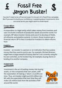 £  Fossil Free Jargon Buster!  $