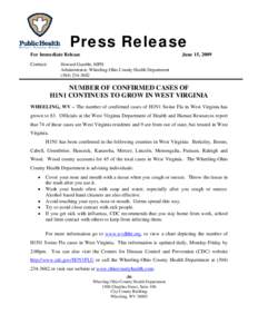 The Wheeling-Ohio County Board of Health will be holding a regular meeting on Tuesday, September 11, 2007, at 12:00 pm in the Conference Room of the Wheeling-Ohio County Health Department