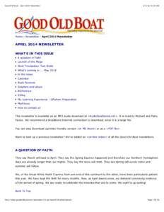 Good Old Boat - April 2014 Newsletter[removed]:44 AM Home › Newsletter › April 2014 Newsletter