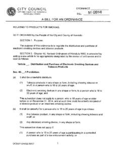 ORDINANCE  CITY COUNCIL BILL