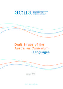 November[removed]Draft Shape of the Australian Curriculum: Languages