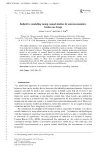 RJEC——ANISH—365780———Style 2 Journal of Economic Methodology, Vol. 17, No. 2, June 2010, 123–