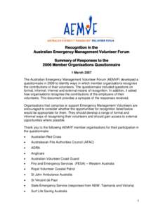 Australian Emergency Management Volunteer Forum