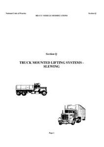 National Code of Practice  Section Q HEAVY VEHICLE MODIFICATIONS  NATIONAL CODE OF PRACTICE