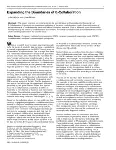 IEEE TRANSACTIONS ON PROFESSIONAL COMMUNICATION, VOL. 48, NO. 1, MARCHExpanding the Boundaries of E-Collaboration —NED KOCK AND JOHN NOSEK