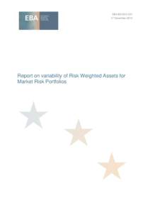 EBA BS[removed]December 2013 Report on variability of Risk Weighted Assets for Market Risk Portfolios