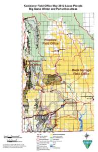 Kemmerer Field Office May 2012 Lease Parcels Big Game Winter and Parturition Areas !  Alpine