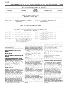 [removed]Federal Register / Vol. 78, No[removed]Tuesday, September 10, [removed]Rules and Regulations EPA APPROVED REGULATIONS IN THE TEXAS SIP State citation