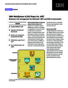 IBM WebSphere ILOG Rules for .NET