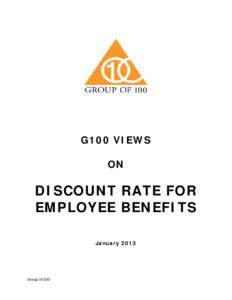 G100 Views on Discount Rate for Employee Benefits