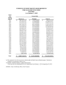 Schedule of Debt Service Requirements