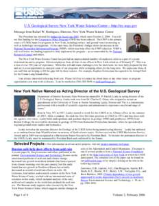 Environment / Environmental science / Water management / Geological surveys / Geology / United States Geological Survey / Onondaga Lake / Streamflow / Charles G. Groat / Water / Earth / Hydrology