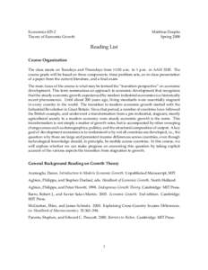 Demographic economics / Demography / Daron Acemoğlu / Population / Fabrizio Zilibotti / Journal of Economic Growth / Economic growth / Development economics / Colonial origins of comparative development / Economics / Fellows of the Econometric Society / Academia