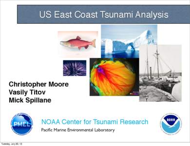 US East Coast Tsunami Analysis  Christopher Moore Vasily Titov Mick Spillane NOAA Center for Tsunami Research