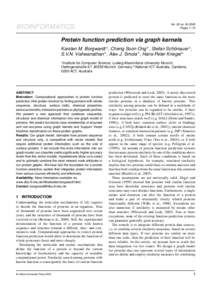 BIOINFORMATICS  Vol. 00 no[removed]Pages 1–10  Protein function prediction via graph kernels