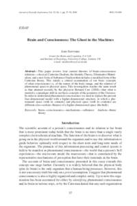 Cognition / Vitalism / Materialism / Consciousness / John Raymond Smythies / Soul / Neural correlates of consciousness / Dualism / Neural correlate / Cognitive science / Mind / Philosophy of mind