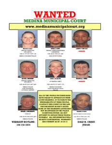 WANTED  MEDINA MUNICIPAL COURT www.medinamunicipalcourt.org  Briana m. kirby