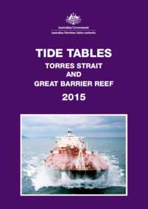 TIDE TABLES TORRES STRAIT AND GREAT BARRIER REEF  2015