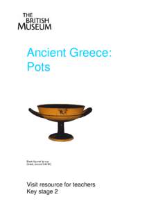 Ancient Greece: Pots Black-figured lip cup Greek, around 540 BC