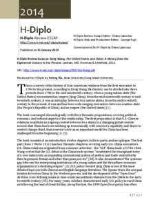 2014  H-Diplo Review Essay