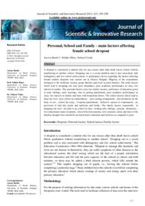 Journal of Scientific and Innovative Research 2014; 3(3): Available online at: www.jsirjournal.com Research Article ISSNJSIR 2014; 3(3): 