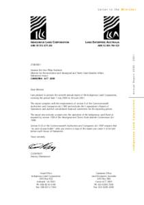 Letter to the Minister  LAND ENTERPRISE AUSTRALIA ABN[removed][removed]