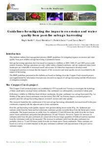 Trees in the landscape  Bulletin 14: December 2010 Guidelines for mitigating the impacts on erosion and water quality from post-fire salvage harvesting