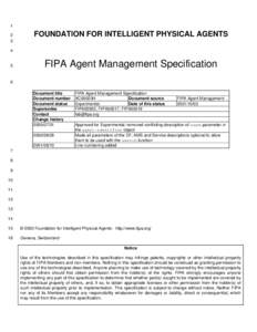 FIPA Agent Management Specification