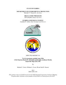 Coosawhatchie Formation / Geologic map / Peninsular Arch / Hawthorn Group / Avon Park Formation / Outcrop / Ocala Platform / Geology of Florida / Geology / Ocala Limestone