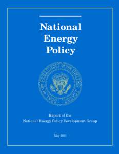 National Energy Policy Report of the National Energy Policy Development Group