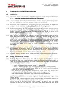 UAETCC Technicla Regulations