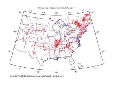 emb.cc, mag>=3 used to compute hazard  50˚ -110˚