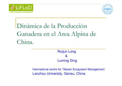 Microsoft PowerPointDinámica de la Producción Ganadera en el Area Alpina de China.