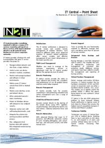 IT Central – Point Sheet For Businesses, IT Service Providers & IT Departments www.in2it.co.za [removed[removed]9136