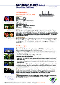 Caribbean Mercy (Retired) Mercy Ships Fact Sheet Updated JanuaryCaribbean Mercy