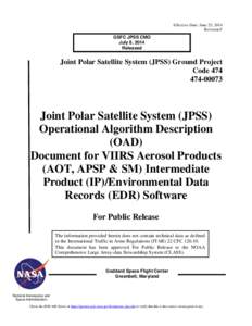 Operational Algorithm Description Document for the NPOESS OAD Template