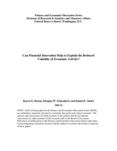 Mathematical finance / Money / Inflation / Interest rates / Real interest rate / Business cycle / Money supply / Volatility / Financial risk / Economics / Macroeconomics / Monetary policy