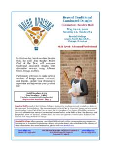 Flyer - Beyond Traditional Laminated Doughs, May 21-22,2016