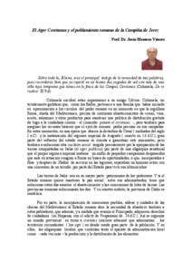 El Ager Ceretanus y el poblamiento romano de la Campiña de Jerez Prof. Dr. Jesús Montero Vítores